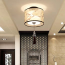 Modern Ceiling Lamp for Living Room with Soft Fabric Shade