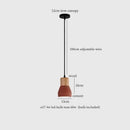 Modern ceramic and wood pendant lamp – living room industrial decor