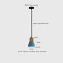 Modern ceramic and wood pendant lamp – living room industrial decor