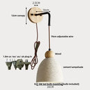 Modern ceramic bell wall lamp with pull chain switch bedroom light