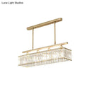 Modern champagne & black 4 heads island light dining room crystal chandelier