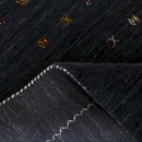 Modern Charcoal And White Hand Loomed Wool Area Rug