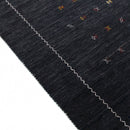 Modern Charcoal And White Hand Loomed Wool Area Rug