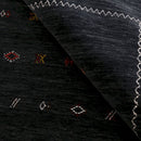 Modern Charcoal And White Hand Loomed Wool Area Rug