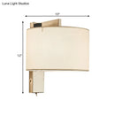 DecorBites™ Modern Fabric LED Drum Wall Sconce for Bedside - White/Black