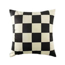Modern checkered fluffy velvet cushion cover bedroom decor