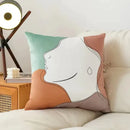 Modern checkered fluffy velvet cushion cover bedroom decor