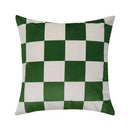 Modern checkered fluffy velvet cushion cover bedroom decor