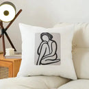 Modern checkered fluffy velvet cushion cover bedroom decor