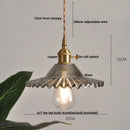 Modern chevron clear glass led pendant light kitchen brass hardware