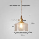 Modern chevron clear glass led pendant light kitchen brass hardware