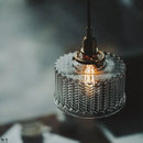 Modern chevron clear glass led pendant light kitchen brass hardware