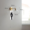 Modern chevron green glass led wall light bedroom pull chain switch
