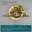 Modern chinese landscape led picture lamp living room 3d wall art