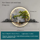 Modern chinese landscape led picture lamp living room 3d wall art