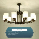 Modern chinese style chandelier bronze & white living room pendant light