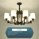 Modern chinese style chandelier bronze & white living room pendant light