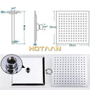 Modern chrome 12 inch stainless steel rain shower head bathroom