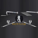 Modern chrome 12 inch stainless steel rain shower head bathroom