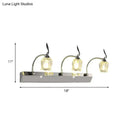 Modern chrome 3 bulb crystal vanity light bathroom wall lamp