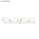 Modern chrome 3 panel acrylic vanity wall light bathroom fixture