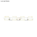 Modern chrome 3 panel acrylic vanity wall light bathroom fixture