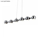 DecorBites™ Modern Chrome Ball Pendant Ceiling Light with 6 Metal Lights - Warm/White Island Lighting for Living Room