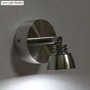 Modern chrome adjustable spotlight wall sconce bedroom white light