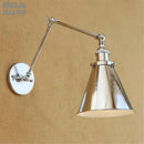 Modern chrome adjustable wall sconce – bedroom articulated wall light