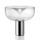 Modern chrome aella glass table lamp bedroom decor