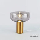 Modern chrome aella glass table lamp bedroom decor