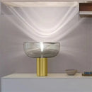 Modern chrome aella glass table lamp bedroom decor