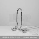 Modern chrome and acrylic desktop bookshelf organizer for home office