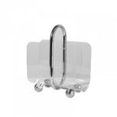 Modern chrome and acrylic desktop bookshelf organizer for home office