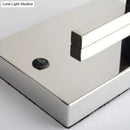 Modern chrome and beige fabric led wall sconce living room light
