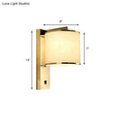 Modern chrome and beige fabric led wall sconce living room light