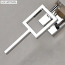 Modern chrome and beige square sconce light bedroom wall lamp
