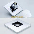 Modern chrome and black square shower mixer valve bathroom faucet