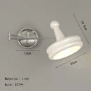 Modern chrome and ceramic iron wall light bedroom adjustable lamp