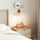 Modern chrome and ceramic iron wall light bedroom adjustable lamp