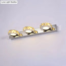 DecorBites™ Modern Stainless Steel Crystal Vanity Sconce - 3/4 Light Beveled Design for Round/Square Bathroom Wall Mount