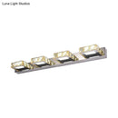 DecorBites™ Modern Stainless Steel Crystal Vanity Sconce - 3/4 Light Beveled Design for Round/Square Bathroom Wall Mount