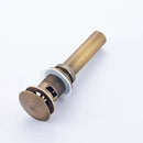 Modern chrome and gold pop up drain bathroom sink stopper