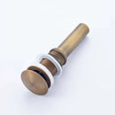 Modern chrome and gold pop up drain bathroom sink stopper