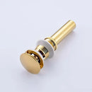 Modern chrome and gold pop up drain bathroom sink stopper