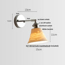 Modern chrome and perforated fabric wall light fixture bedroom lamp