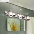 Modern chrome and rose gold vanity wall light bathroom fixture