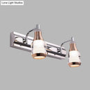 Modern chrome and rose gold vanity wall light bathroom fixture