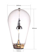 Modern chrome and transparent blow glass table lamp living room