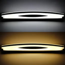 DecorBites™ Modern Style Chrome Arc Vanity Light with Stainless Steel LED Wall Sconce and Acrylic Diffuser